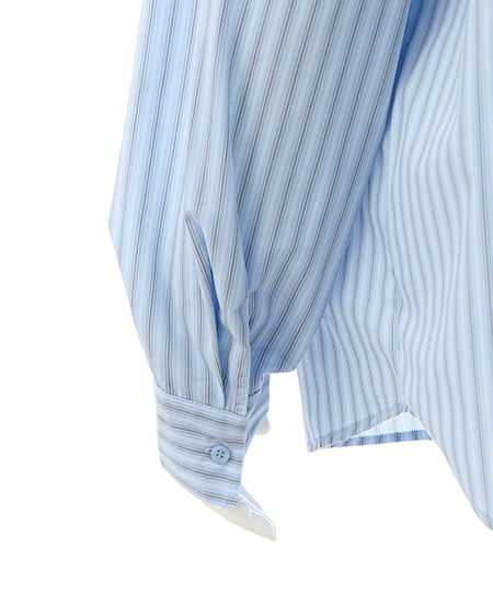 INGNI（イング） 2Wayオフショルストライプ柄シャツ ﾌﾞﾙｰ/ｽﾄﾗｲﾌﾟ