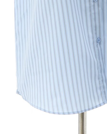 INGNI（イング） 2Wayオフショルストライプ柄シャツ ﾌﾞﾙｰ/ｽﾄﾗｲﾌﾟ