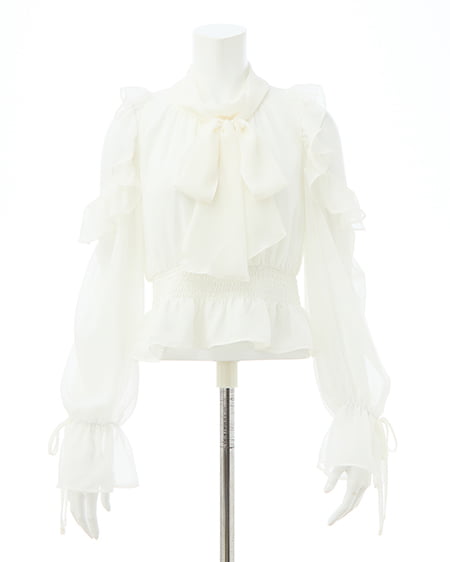 INGNI（イング） 2Wayリボン肩あきフリルブラウス ｵﾌﾎﾜｲﾄ