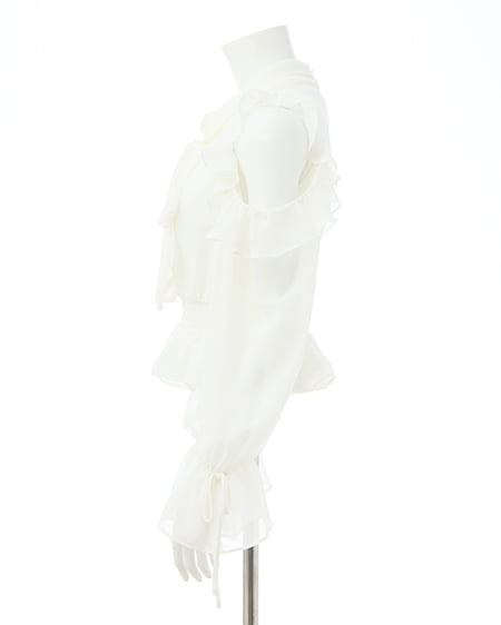 INGNI（イング） 2Wayリボン肩あきフリルブラウス ｵﾌﾎﾜｲﾄ