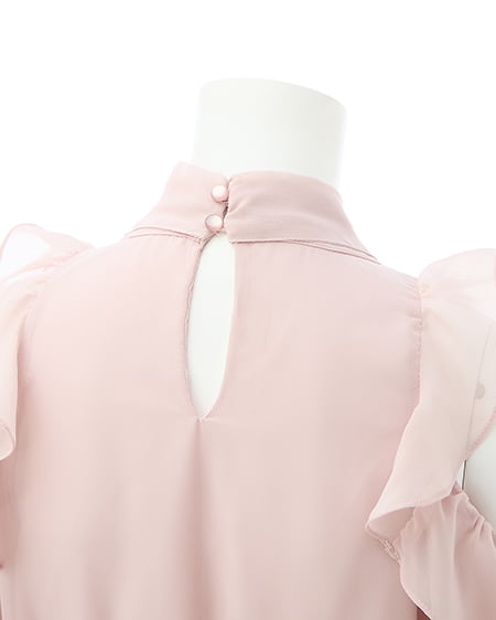 INGNI（イング） 2Wayリボン肩あきフリルブラウス ﾋﾟﾝｸﾍﾞｰｼﾞｭ