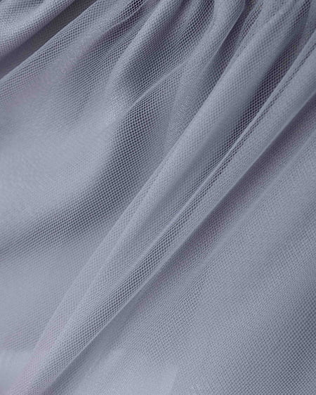 INGNI（イング） チュールオフショルブラウス ﾌﾞﾙｰｸﾞﾚｰ