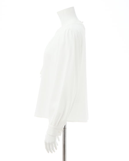 INGNI（イング） パールチェーン付トロミブラウス ｵﾌﾎﾜｲﾄ