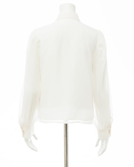 INGNI（イング） シアーボウタイブラウス ｵﾌﾎﾜｲﾄ