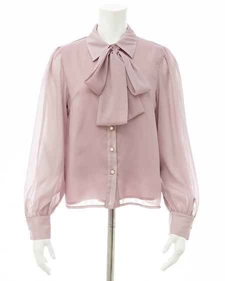 INGNI（イング） シアーボウタイブラウス ﾋﾟﾝｸ