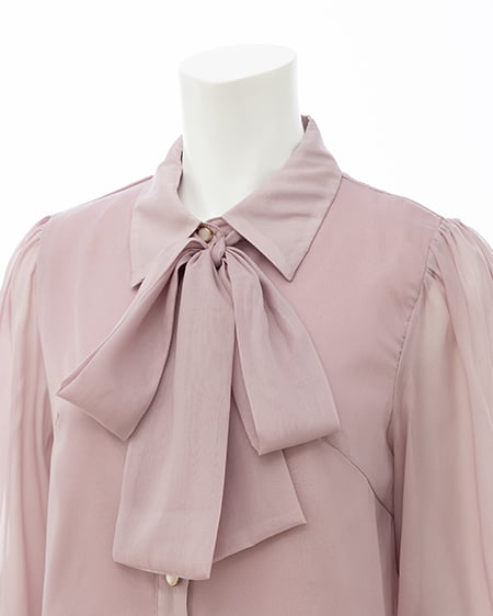 INGNI（イング） シアーボウタイブラウス ﾋﾟﾝｸ