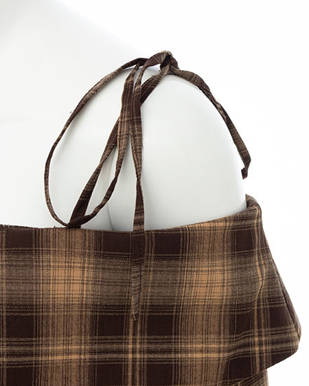 INGNI（イング） オフショルチェックブラウス ﾌﾞﾗｳﾝ/ﾁｪｯｸ