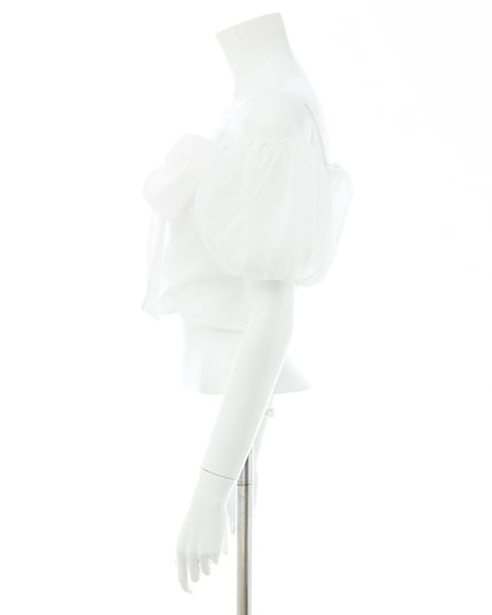 INGNI（イング） ビッグリボンシアーオフショルブラウス ｵﾌﾎﾜｲﾄ