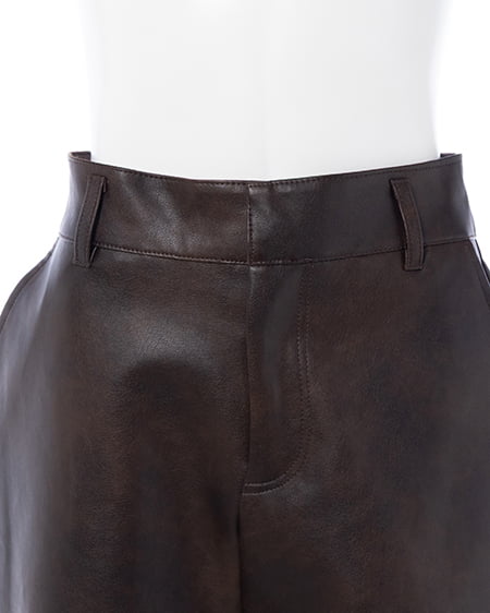 INGNI（イング） フェイクレザーショートパンツ／A ﾌﾞﾗｳﾝ