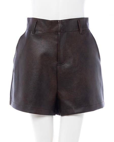 フェイクレザーショートパンツ／A
