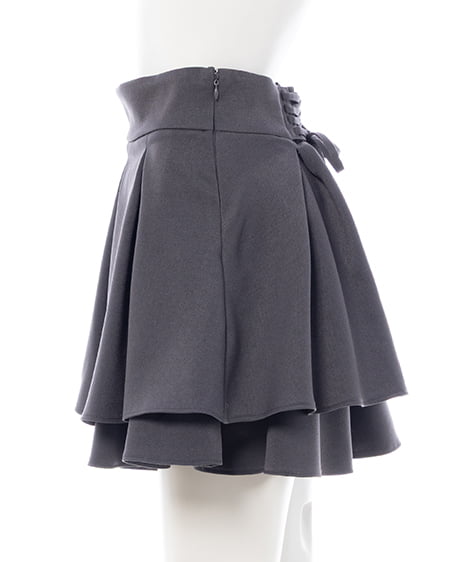 INGNI(イング) バックレースアップタックフレアスカート グレー