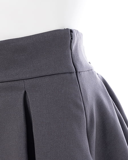 INGNI(イング) バックレースアップタックフレアスカート グレー