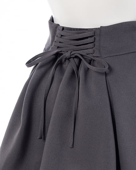 INGNI(イング) バックレースアップタックフレアスカート グレー