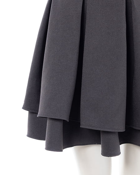 INGNI(イング) バックレースアップタックフレアスカート グレー