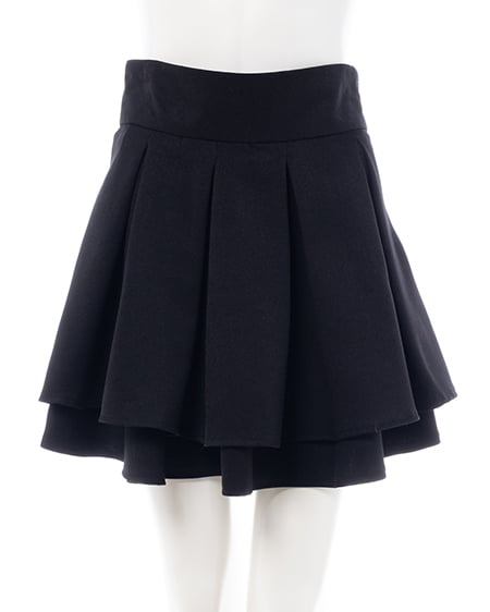 INGNI(イング) バックレースアップタックフレアスカート クロ