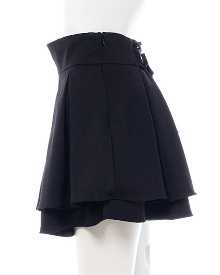 INGNI(イング) バックレースアップタックフレアスカート クロ