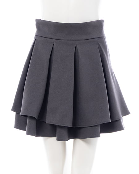 バックレースアップタックフレアスカート