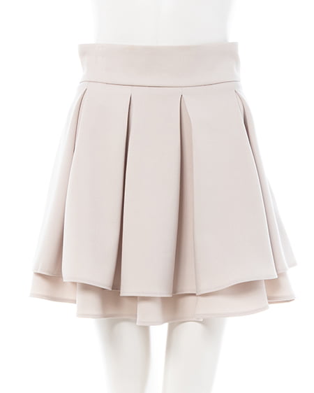 バックレースアップタックフレアスカート