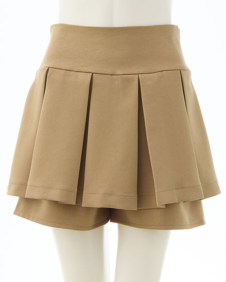 INGNI（イング） レイヤードボックスプリーツスカパン ﾍﾞｰｼﾞｭ