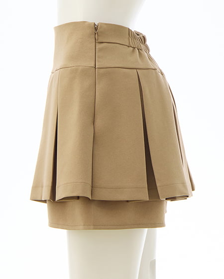 INGNI（イング） レイヤードボックスプリーツスカパン ﾍﾞｰｼﾞｭ