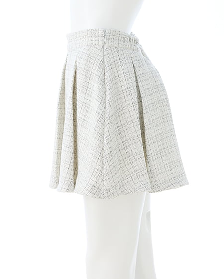 INGNI（イング） ツイードボックスプリーツスカパン(セットアップ対応) ｵﾌ/ﾂｲｰﾄﾞ