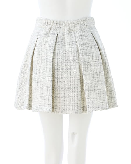 INGNI（イング） ツイードボックスプリーツスカパン(セットアップ対応) ｵﾌ/ﾂｲｰﾄﾞ