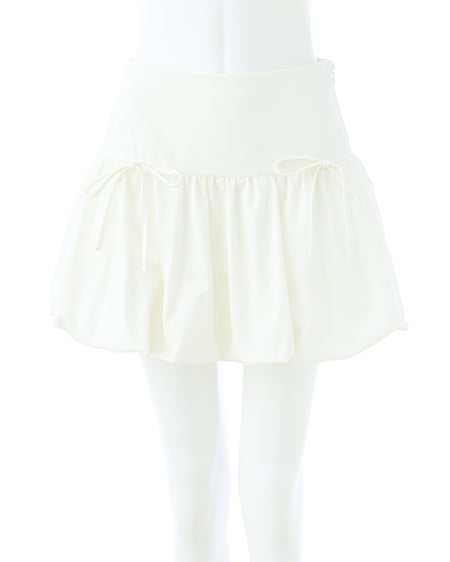 INGNI（イング） リボンバルーンミニスカパン ｵﾌﾎﾜｲﾄ