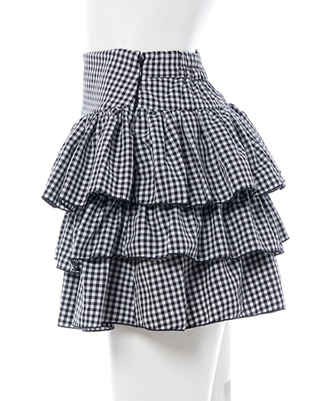 INGNI(イング) アソート柄フリルスカパン クロ/ギンガム