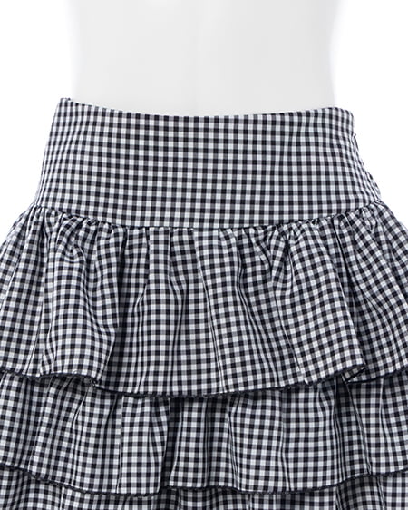 INGNI(イング) アソート柄フリルスカパン クロ/ギンガム