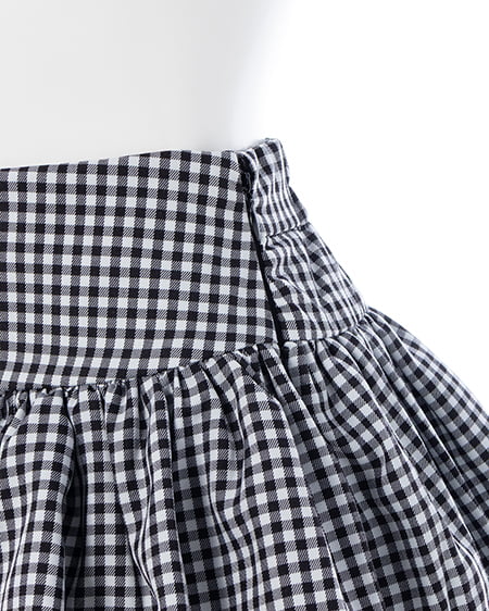 INGNI(イング) アソート柄フリルスカパン クロ/ギンガム