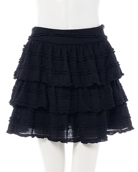 INGNI(イング) レースフリルスカパン クロ