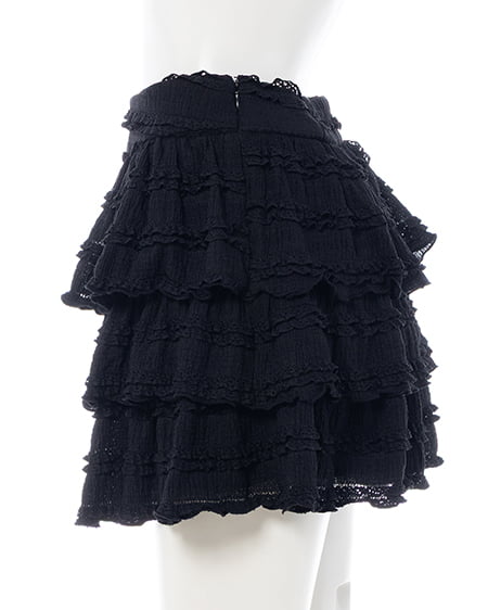 INGNI(イング) レースフリルスカパン クロ