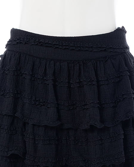 INGNI(イング) レースフリルスカパン クロ