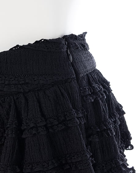 INGNI(イング) レースフリルスカパン クロ