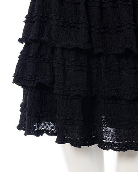 INGNI(イング) レースフリルスカパン クロ