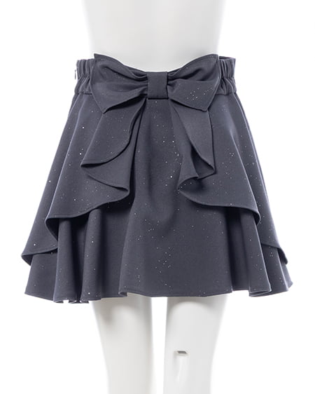 INGNI（イング） バックリボンラメフレアスカパン ｸﾞﾚｰ