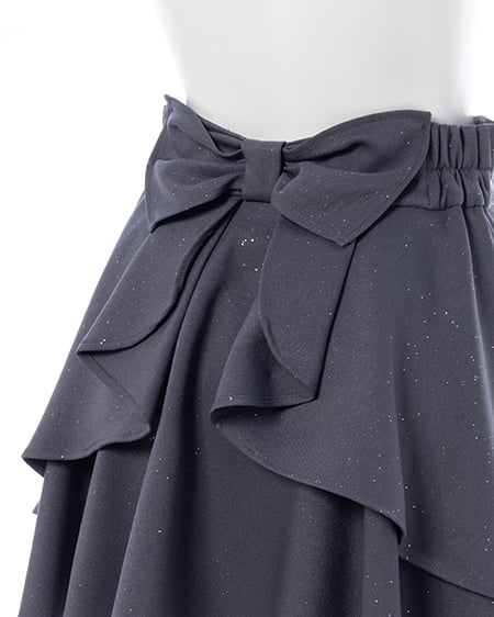 INGNI（イング） バックリボンラメフレアスカパン ｸﾞﾚｰ