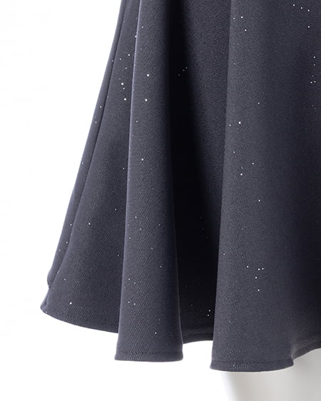 INGNI（イング） バックリボンラメフレアスカパン ｸﾞﾚｰ