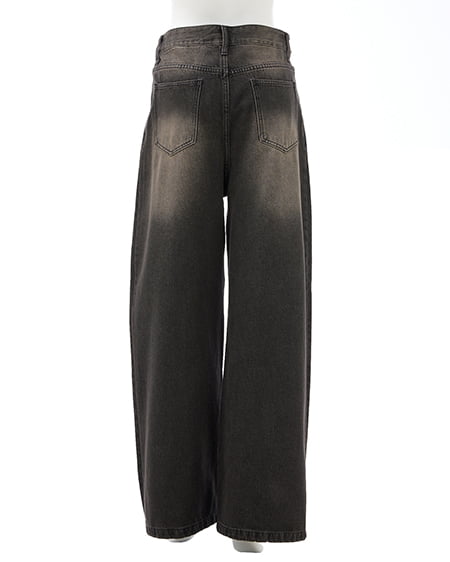 INGNI（イング） バレルレッグデニムパンツ ｸﾛ