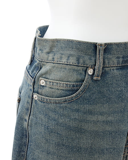 INGNI（イング） グリッターラメデニムワイドパンツ ﾃﾞﾆﾑ/ﾌﾞﾙｰ