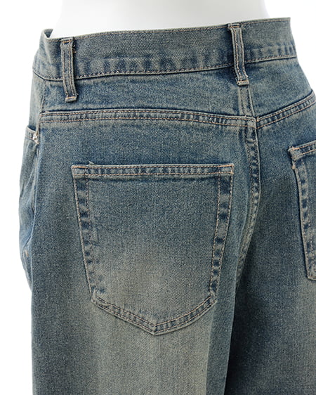 INGNI（イング） グリッターラメデニムワイドパンツ ﾃﾞﾆﾑ/ﾌﾞﾙｰ