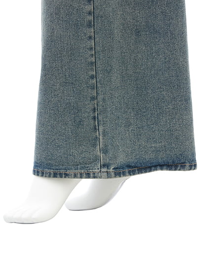 INGNI（イング） グリッターラメデニムワイドパンツ ﾃﾞﾆﾑ/ﾌﾞﾙｰ