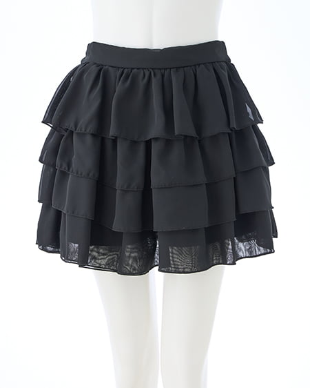 INGNI（イング） シアーフリルミニスカパン ｸﾛ