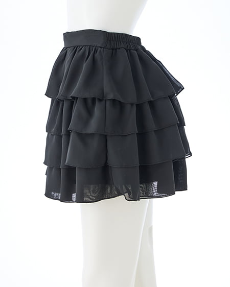 INGNI（イング） シアーフリルミニスカパン ｸﾛ