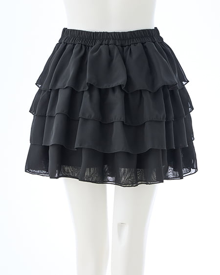 INGNI（イング） シアーフリルミニスカパン ｸﾛ