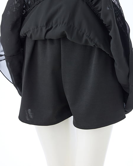 INGNI（イング） シアーフリルミニスカパン ｸﾛ