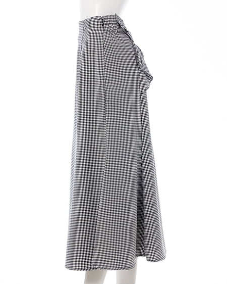 INGNI（イング） バックリボンマーメイドスカート ｸﾛ/ｷﾞﾝｶﾞﾑ