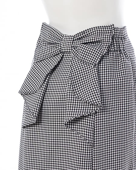 INGNI（イング） バックリボンマーメイドスカート ｸﾛ/ｷﾞﾝｶﾞﾑ