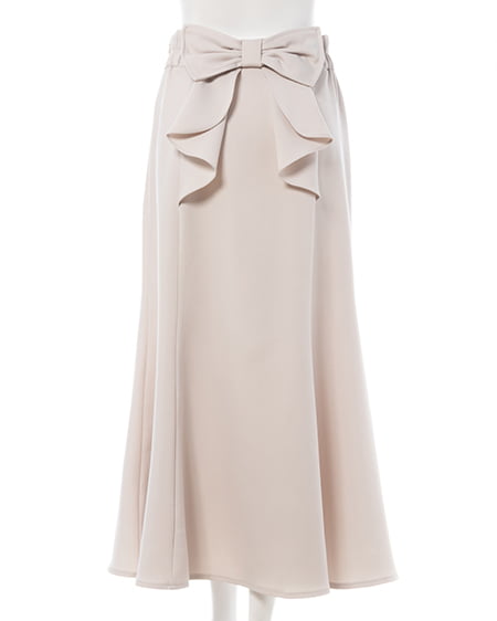 INGNI（イング） バックリボンマーメイドスカート ﾗｲﾄﾍﾞｰｼﾞｭ