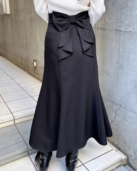 バックリボンマーメイドスカート